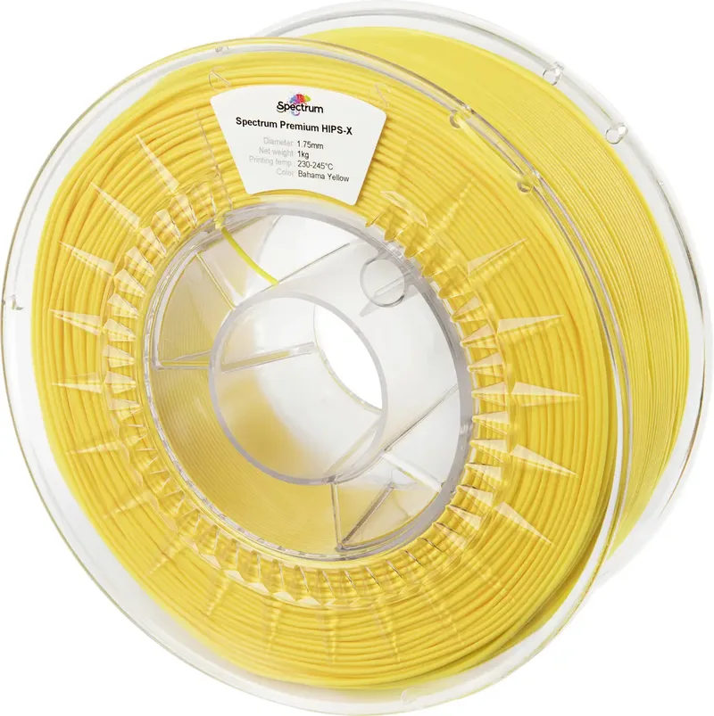 Spectrum Filaments 80076 HIPS-X BAHAMA YELLOW Filament HIPS, Supportmaterial Leicht zu schleifen, Matt, schlagfest 1.75 mm 1000 g Gelb Z-HIPS 1 St. von Spectrum Filaments – Produktfoto