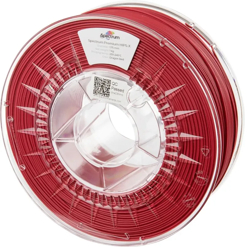 Spectrum Filaments 80077 HIPS-X DRAGON RED Filament HIPS, Supportmaterial schlagfest, Leicht zu schleifen, Matt 1.75 mm 1000 g Rot Z-HIPS 1 St. von Spectrum Filaments – Produktfoto