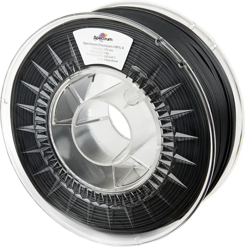 Spectrum Filaments 80078 HIPS-X DEEP BLACK Filament HIPS, Supportmaterial schlagfest, Matt, Leicht zu schleifen 1.75 mm 1000 g Tief-Schwarz Z-HIPS 1 St. von Spectrum Filaments – Produktfoto