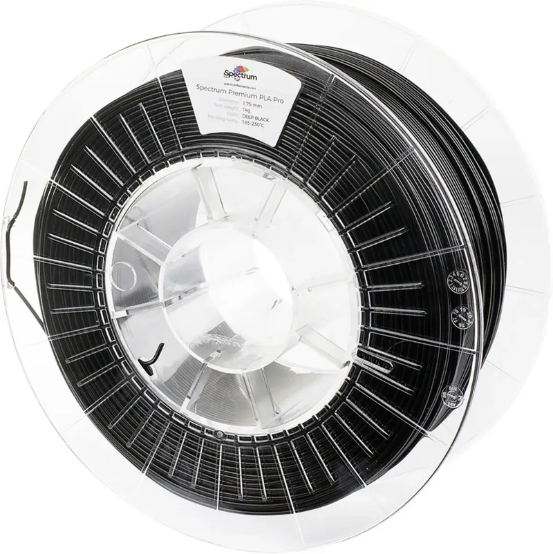 Spectrum Filaments 80098 PLA Pro Filament PLA Pro schlagfest 1.75 mm 1000 g Deep Black, Schwarz 1 St. von Spectrum Filaments – Produktfoto