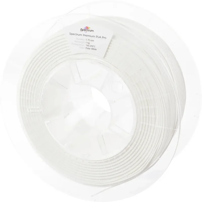 Spectrum Filaments 80102 PLA Pro Filament PLA Pro schlagfest 1.75 mm 1000 g polar white, Weiß 1 St. von Spectrum Filaments – Produktfoto