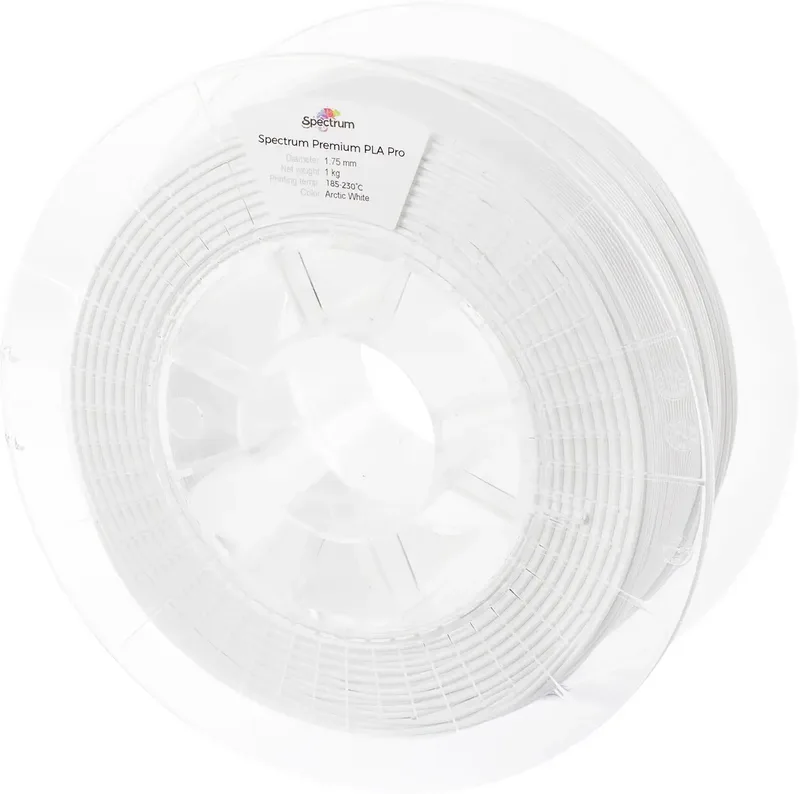 Spectrum Filaments 80113 PLA Pro Filament PLA Pro schlagfest 1.75 mm 1000 g arctic white, Weiß 1 St. von Spectrum Filaments – Produktfoto