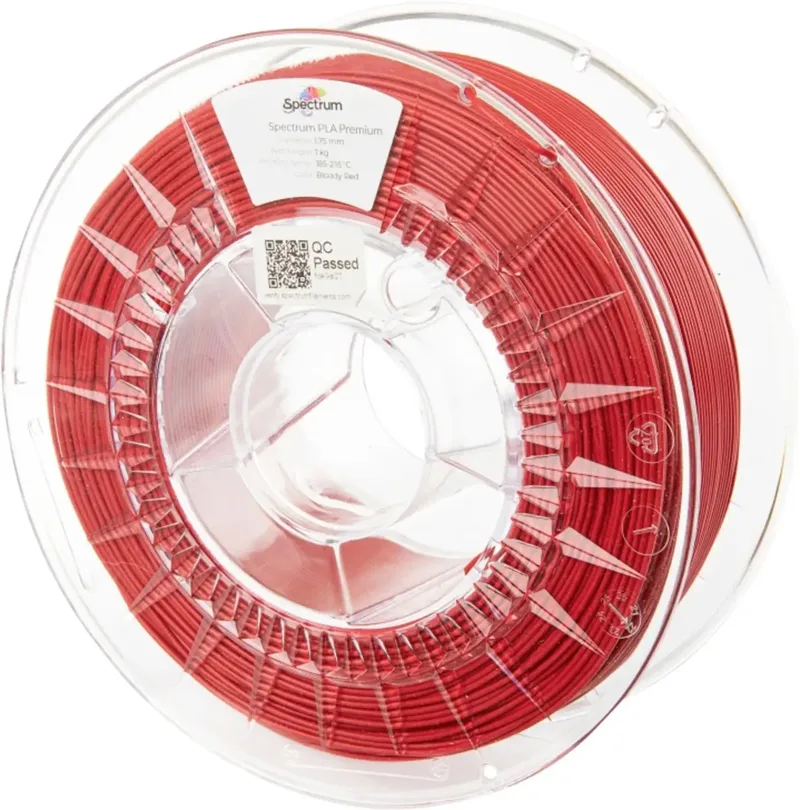 Spectrum Filaments 80114 PLA Premium Filament PLA 1.75 mm 1000 g bloody red, Blutrot, Rot 1 St. von Spectrum Filaments – Produktfoto