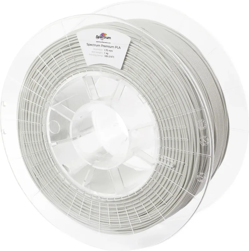 Spectrum Filaments 80115 PLA Premium Filament PLA geruchsarm 1.75 mm 1000 g Hellgrau, Grau 1 St. von Spectrum Filaments – Produktfoto