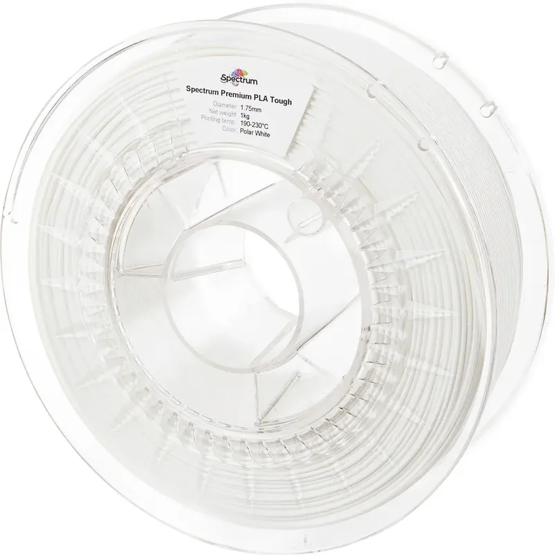 Spectrum Filaments 80195 PLA Tough Filament Tough PLA schlagfest 1.75 mm 1000 g polar white, Polarweiß, Weiß 1 St. von Spectrum Filaments – Produktfoto