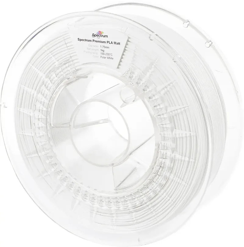 Spectrum Filaments 80235 PLA MATT Filament PLA Matt Matt 1.75 mm 1000 g polar white, Weiß (matt) 1 St. von Spectrum Filaments – Produktfoto