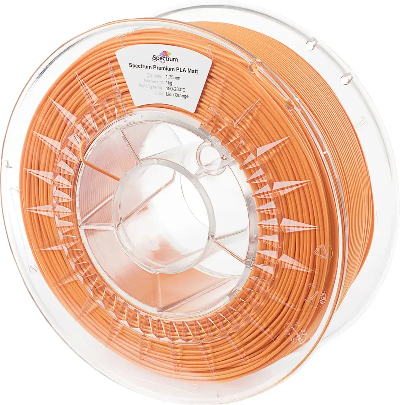 Spectrum Filaments 80239 PLA MATT Filament PLA Matt Matt 1.75 mm 1000 g lion orange, Orange (matt) 1 St. von Spectrum Filaments – Produktfoto