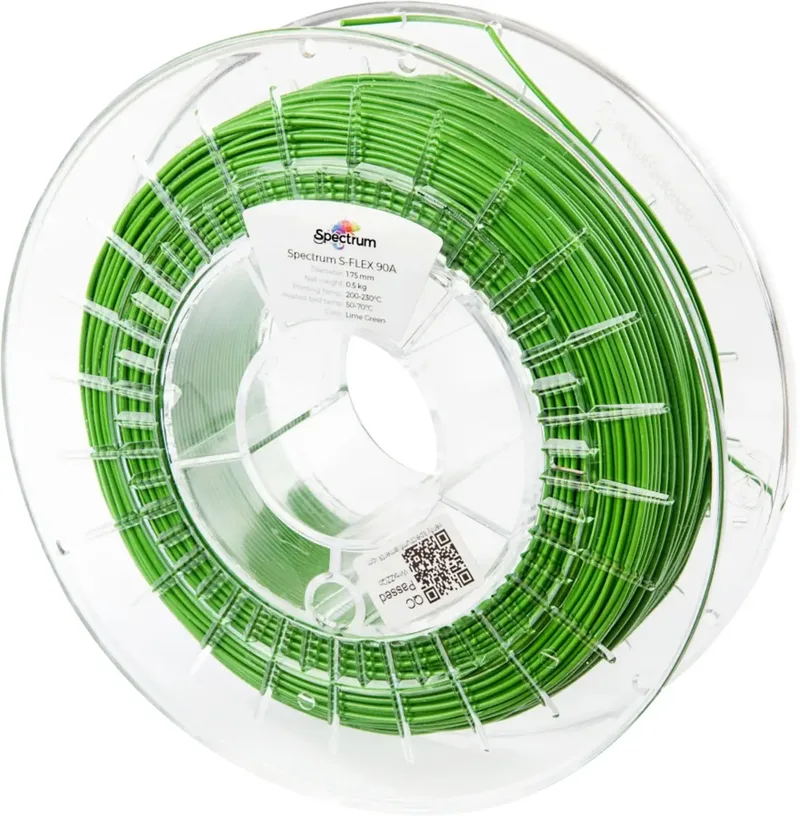 Spectrum Filaments 80260 S-Flex 90A Filament Flexibles Filament flexibel, chemisch beständig, verzugsfrei 1.75 mm 500 g lime green, Grün 1 St. von Spectrum Filaments – Produktfoto
