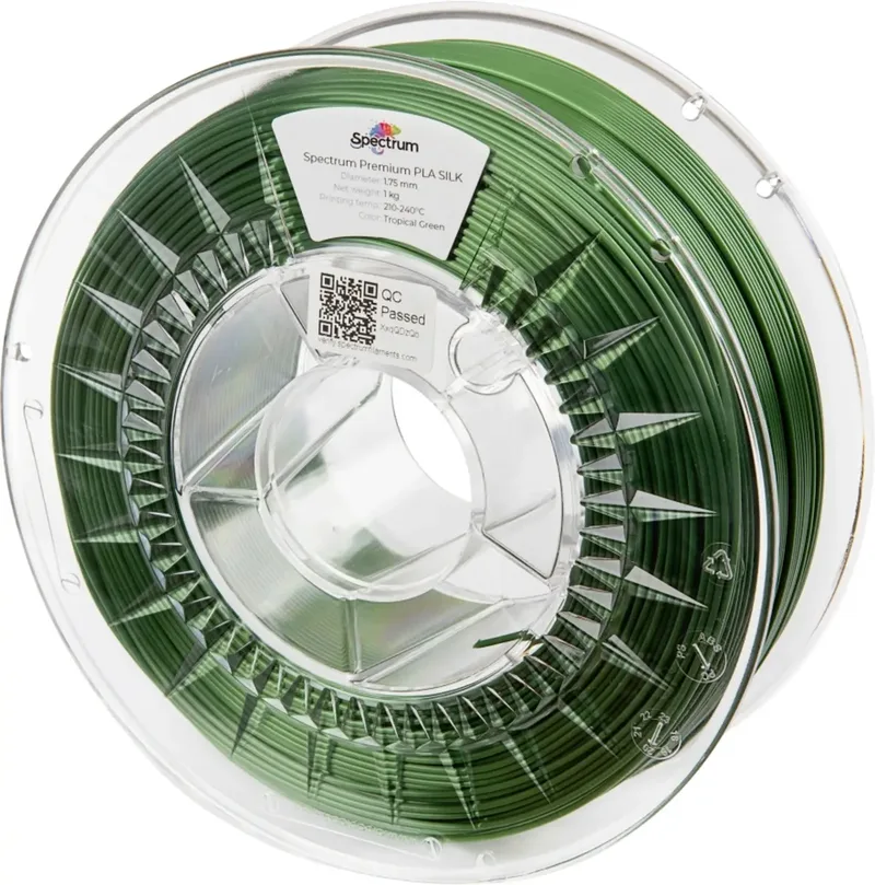 Spectrum Filaments 80266 PLA SILK Filament PLA-Seide Seidig glänzend 1.75 mm 1000 g Tropical Green, Grün 1 St. von Spectrum Filaments – Produktfoto