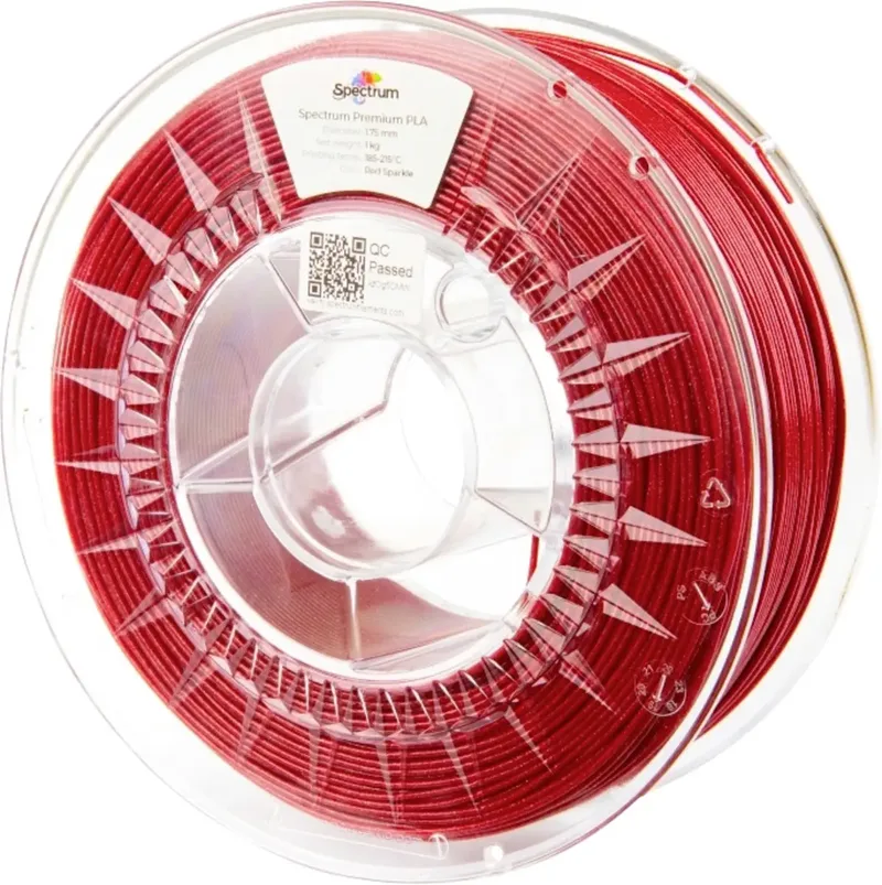 Spectrum Filaments 80274 PLA Glitter Filament PLA Glitter verzugsfrei 1.75 mm 1000 g Sparkle Red, Rot 1 St. von Spectrum Filaments – Produktfoto