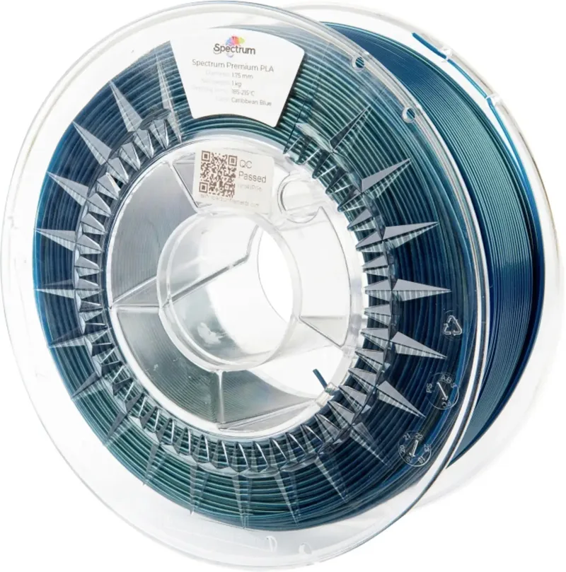 Spectrum Filaments 80275 PLA Premium Filament PLA hohe Zugfestigkeit 1.75 mm 1000 g Karibikblau, Blau 1 St. von Spectrum Filaments – Produktfoto