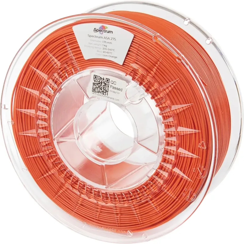 Spectrum Filaments 80304 ASA 275 LION ORANGE Filament ASA schlagfest, witterungsbeständig, UV-beständig 1.75 mm 1000 g Orange 1 St. von Spectrum Filaments – Produktfoto