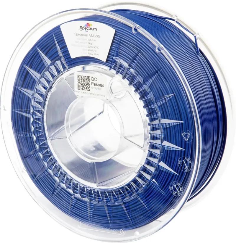 Spectrum Filaments 80306 ASA 275 NAVY BLUE Filament ASA schlagfest, witterungsbeständig, UV-beständig 1.75 mm 1000 g Navy-Blau, Marineblau 1 St. von Spectrum Filaments – Produktfoto
