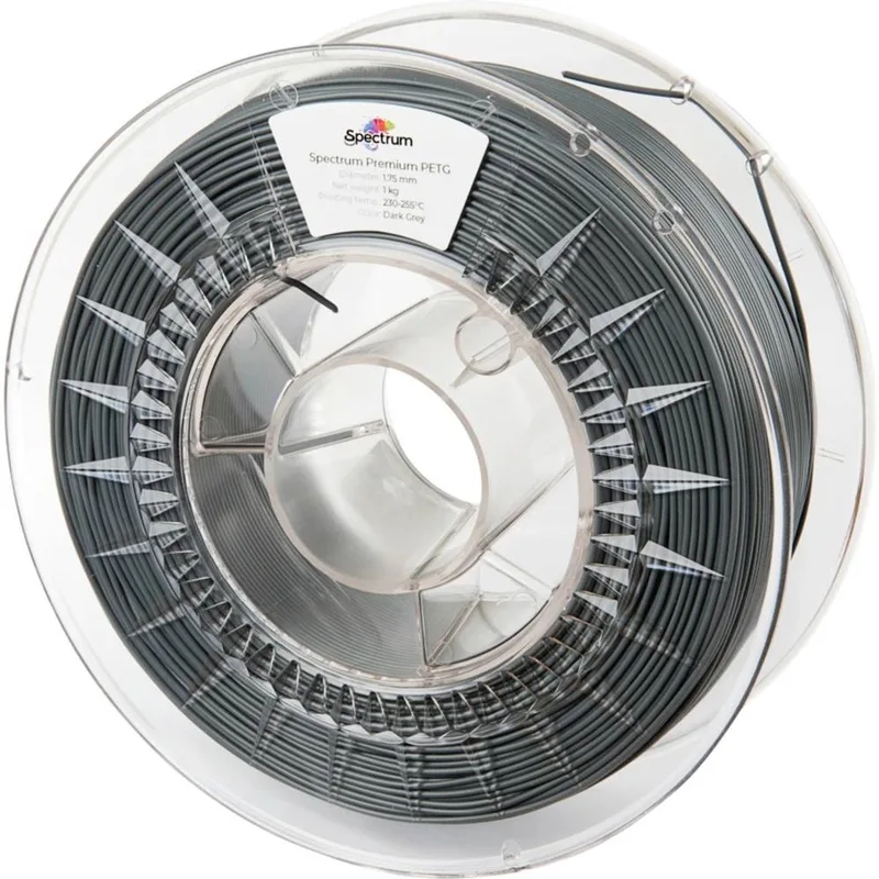 Spectrum Filaments 80310 PET-G Premium Filament PETG Chemisch bestendig, Slagvast 1.75 mm 1000 g Dark grey, Grijs, Donk van Spectrum Filaments in Kleurloos – productfoto 1 van 2