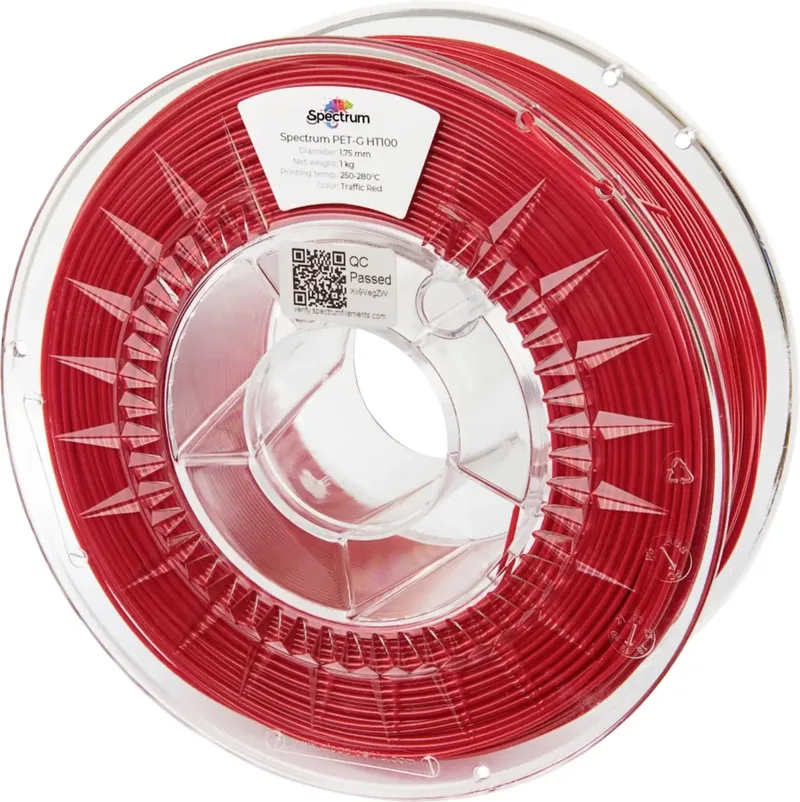 Spectrum Filaments 80409 PET-G HT100 Filament PETG hitzebeständig, chemisch beständig 1.75 mm 1000 g Traffic Red, Rot 1 St. von Spectrum Filaments – Produktfoto