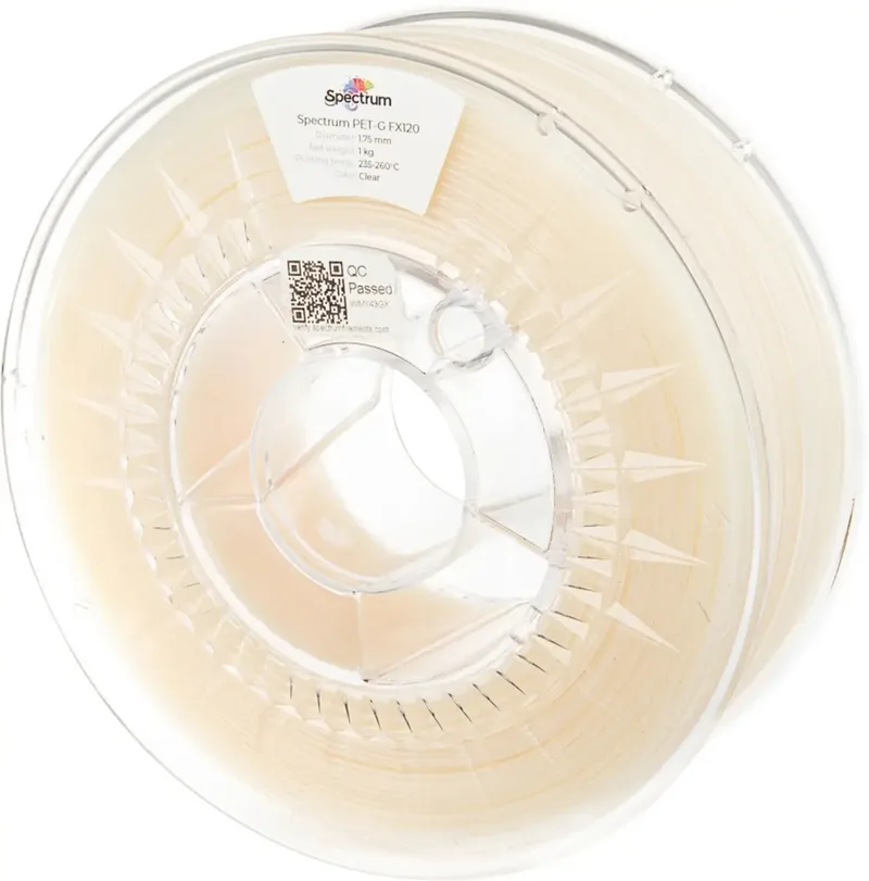 Spectrum Filaments 80415 PET-G FX120 Filament PETG hitzebeständig, flexibel, geruchsarm, chemisch beständig 1.75 mm 1000 g Natural 1 St. von Spectrum Filaments – Produktfoto