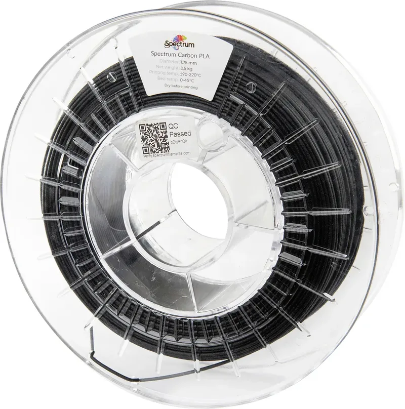 Spectrum Filaments 80465 PLA Carbon Filament PLA-CF Kohlefaserverstärkt, Matt 1.75 mm 500 g Schwarz 1 St. von Spectrum Filaments – Produktfoto