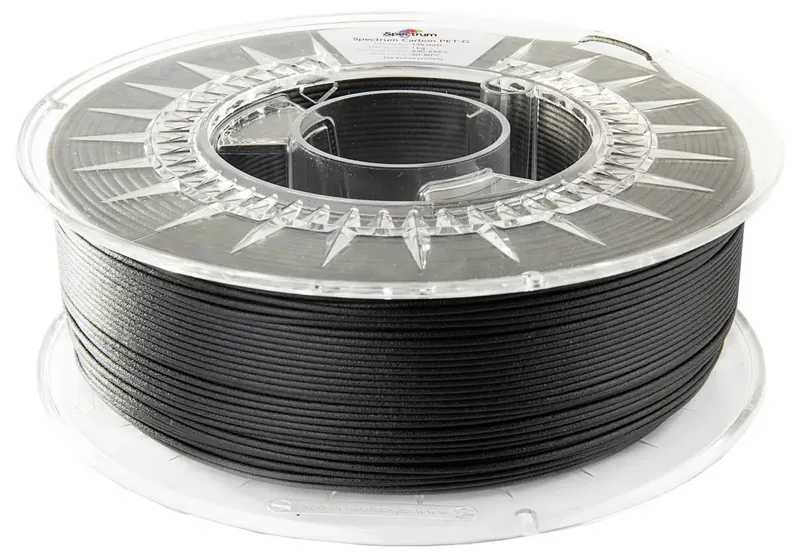 Spectrum Filaments 80468 PET-G Carbon Filament PETG Compound Koolstofvezelversterkt, Mat 1.75 mm 1000 g Zwart, Carbon 1 van Spectrum Filaments in Kleurloos – productfoto 2 van 2