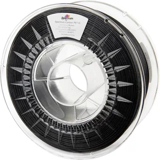Spectrum Filaments 80468 PET-G Carbon Filament PETG Compound Koolstofvezelversterkt, Mat 1.75 mm 1000 g Zwart, Carbon 1 van Spectrum Filaments in Kleurloos – productfoto 1 van 2