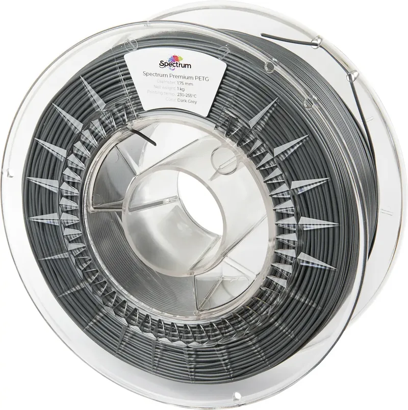Spectrum Filaments 80476 PET-G FX120 Filament PETG hitzebeständig, flexibel, geruchsarm, chemisch beständig 1.75 mm 1000 g Grau 1 St. von Spectrum Filaments – Produktfoto