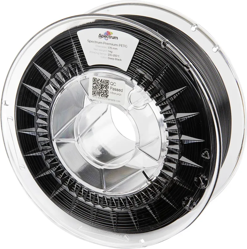 Spectrum Filaments 80478 PET-G FX120 Filament PETG hitzebeständig, flexibel, geruchsarm 1.75 mm 1000 g Schwarz 1 St. von Spectrum Filaments – Produktfoto