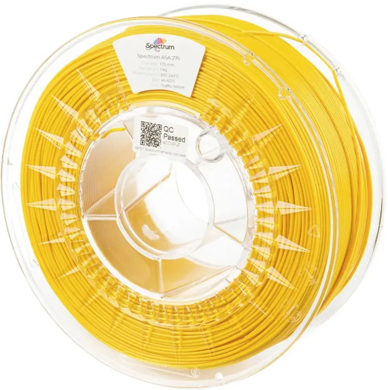 Spectrum Filaments 80509 ASA 275 TRAFFIC YELLOW Filament ASA schlagfest, witterungsbeständig, UV-beständig 1.75 mm 1000 g Verkehrsgelb 1 St. von Spectrum Filaments – Produktfoto