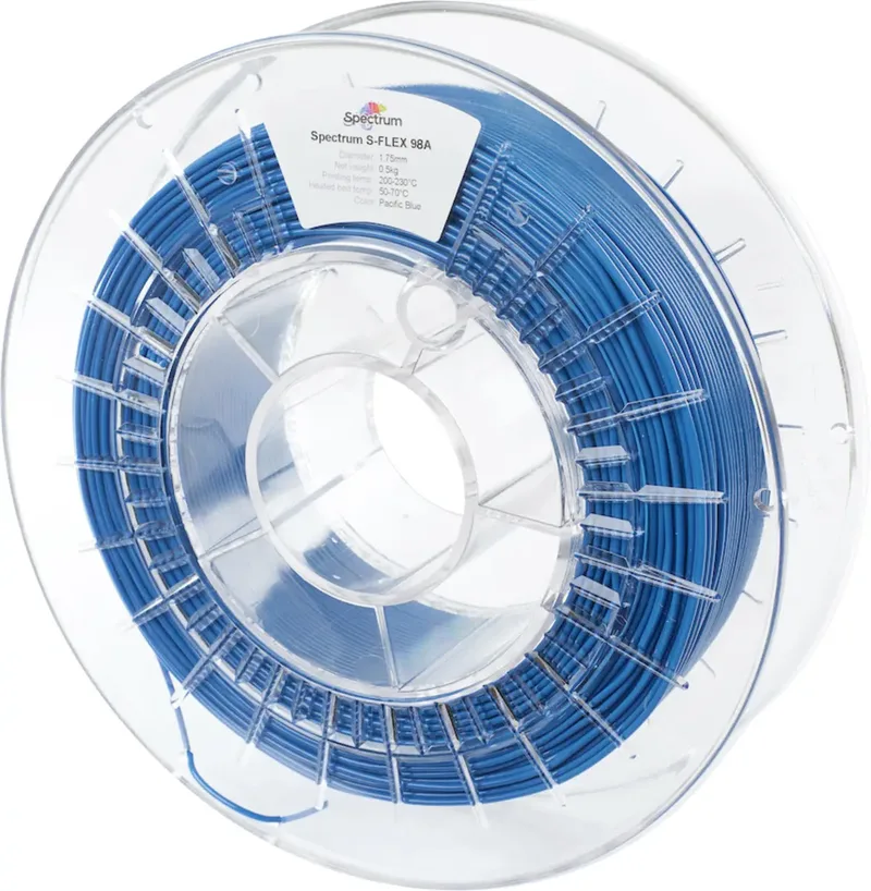Spectrum Filaments 80518 S-Flex 98A Filament Flexibles Filament flexibel, chemisch beständig, verzugsfrei 1.75 mm 500 g Pacific Blue, Blau 1 St. von Spectrum Filaments – Produktfoto