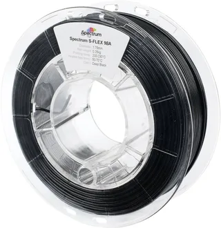 Spectrum Filaments 80523 S-Flex 98A Filament TPU Flexibel 1.75 mm 250 g Deep black, Zwart 1 stuk(s) van Spectrum Filaments in Kleurloos – productfoto 1 van 2