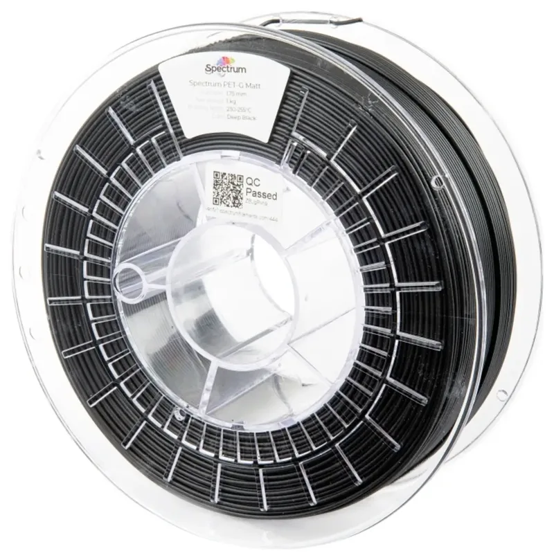 Spectrum Filaments 80542 PET-G MATT Filament PETG Mat, UV-bestendig, Niet-trekkend 1.75 mm 1000 g Deep black, Zwart 1 s van Spectrum Filaments in Kleurloos – productfoto 2 van 2