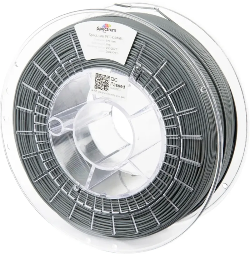 Spectrum Filaments 80543 PET-G MATT Filament PETG Matt, UV-beständig, verzugsfrei 1.75 mm 1000 g Dark-Grey, Grau 1 St. von Spectrum Filaments – Produktfoto