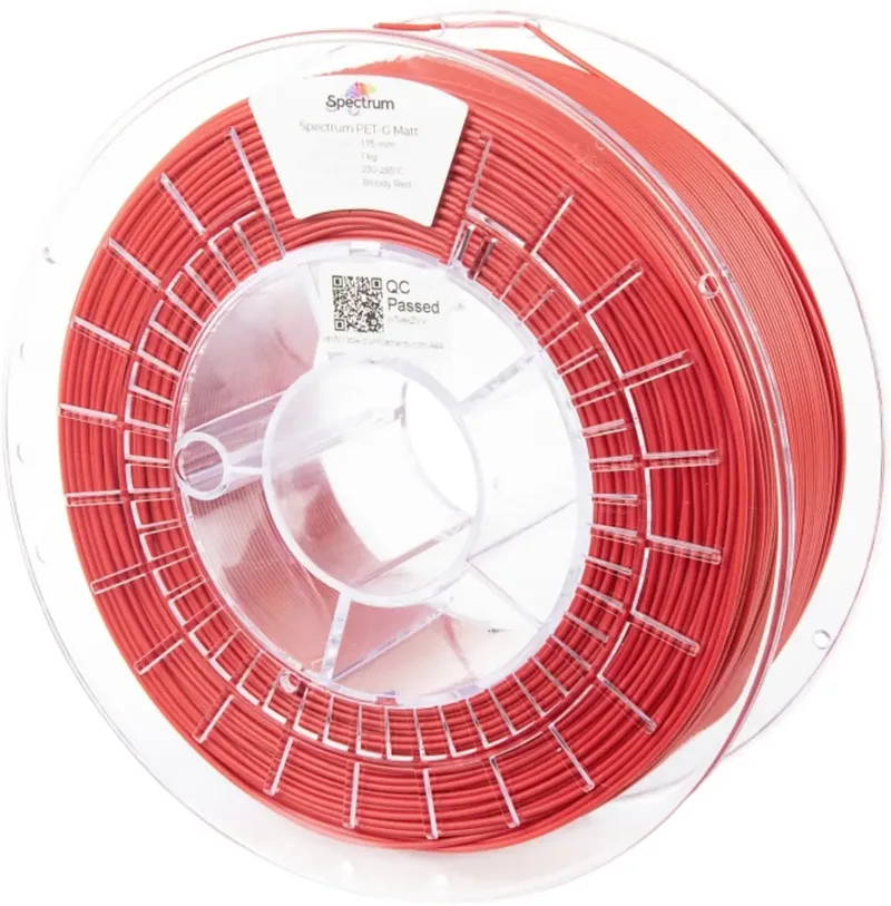 Spectrum Filaments 80546 PET-G MATT Filament PETG Matt, UV-beständig, verzugsfrei 1.75 mm 1000 g bloody red, Rot 1 St. von Spectrum Filaments – Produktfoto