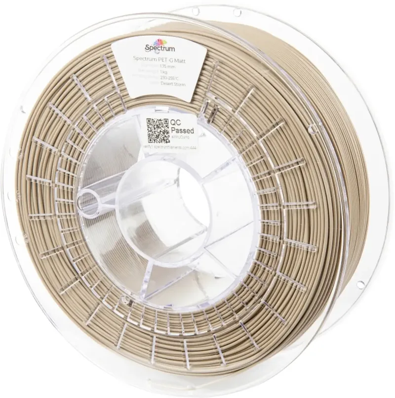 Spectrum Filaments 80549 PET-G MATT Filament PETG Matt, UV-beständig, verzugsfrei 1.75 mm 1000 g Desert Storm 1 St. von Spectrum Filaments – Produktfoto