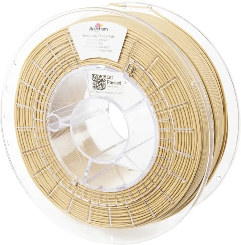 Spectrum Filaments 80550 PET-G MATT Filament PETG Matt, UV-beständig, verzugsfrei 1.75 mm 1000 g Sand Khaki 1 St. von Spectrum Filaments – Produktfoto