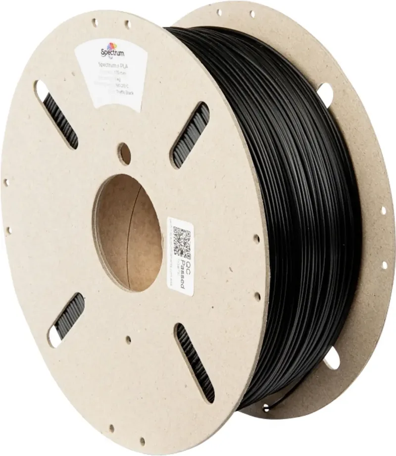 Spectrum Filaments 80554 recycled PLA Filament PLA Recyceltes PLA 1.75 mm 1000 g Traffic Black, Schwarz 1 St. von Spectrum Filaments – Produktfoto