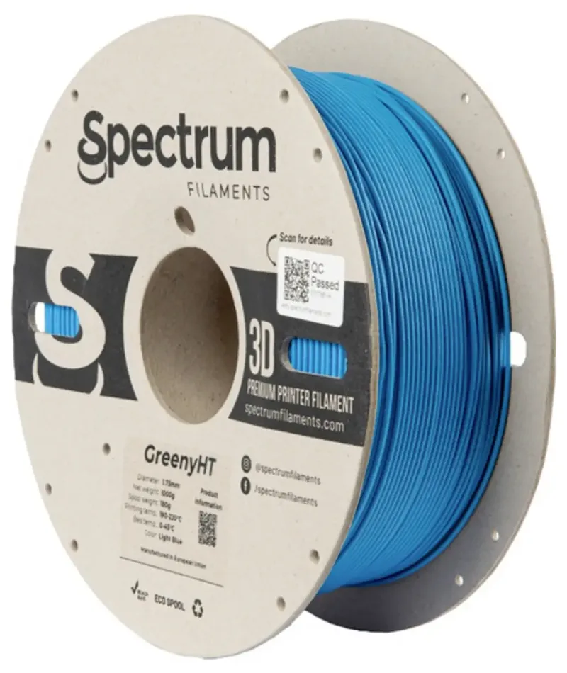 Spectrum Filaments 80703 GreenyHT Filament PLA hitzebeständig, hohe Steifigkeit, Matt 1.75 mm 1000 g Light Blue, Blau 1 St. von Spectrum Filaments – Produktfoto