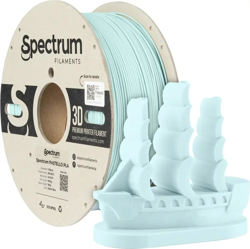 Spectrum Filaments 80704 Pastello PLA Filament PLA Matt 1.75 mm 1000 g water blue, Blau, Pastell 1 St. von Spectrum Filaments – Produktfoto