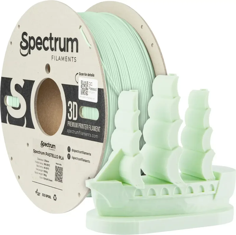 Spectrum Filaments 80707 Pastello PLA Filament PLA Matt 1.75 mm 1000 g coctail green, Grün, Pastell 1 St. von Spectrum Filaments – Produktfoto