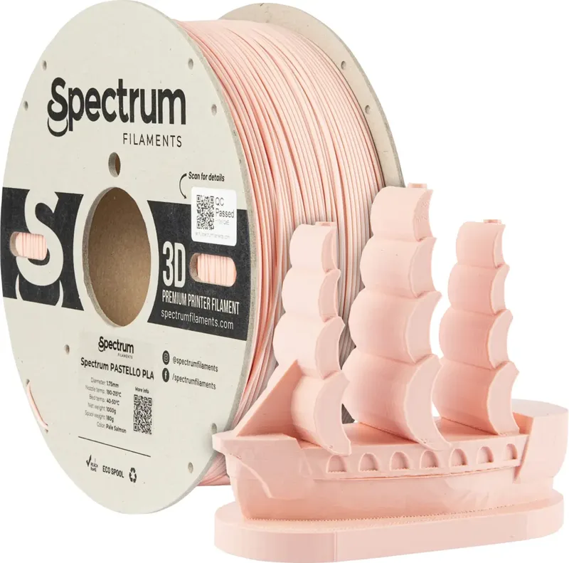 Spectrum Filaments 80710 Pastello PLA Filament PLA Matt 1.75 mm 1000 g pale salmon, Lachs, Pastell 1 St. von Spectrum Filaments – Produktfoto