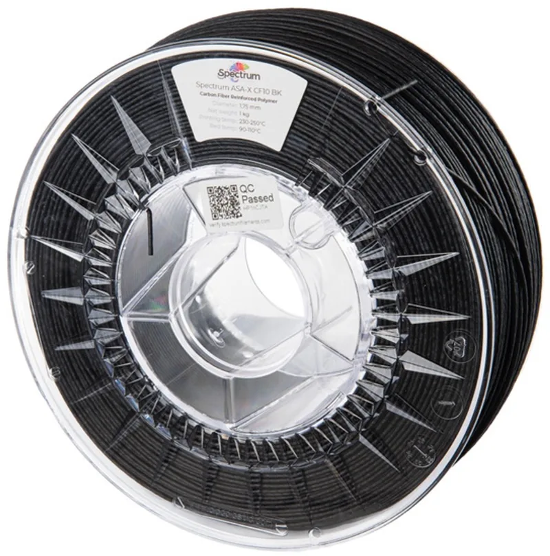 Spectrum Filaments 80716 ASA-X CF10 Filament ASA Slagvast, Weerbestendig, UV-bestendig, Koolstofvezelversterkt 1.75 mm van Spectrum Filaments in Kleurloos – productfoto 1 van 2