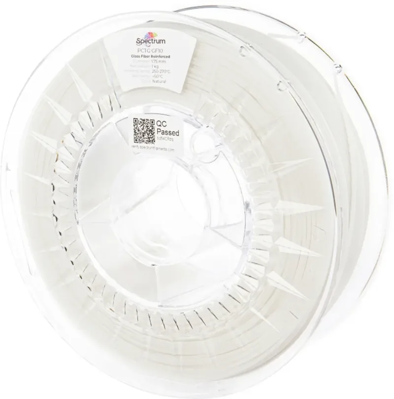 Spectrum Filaments 80718 PCTG GF10 Filament PCTG+GF Glasfaserverstärkt, hohe Steifigkeit, hohe Zugfestigkeit, chemisch beständig 1.75 mm 1000 g Natural 1 St. von Spectrum Filaments – Produktfoto