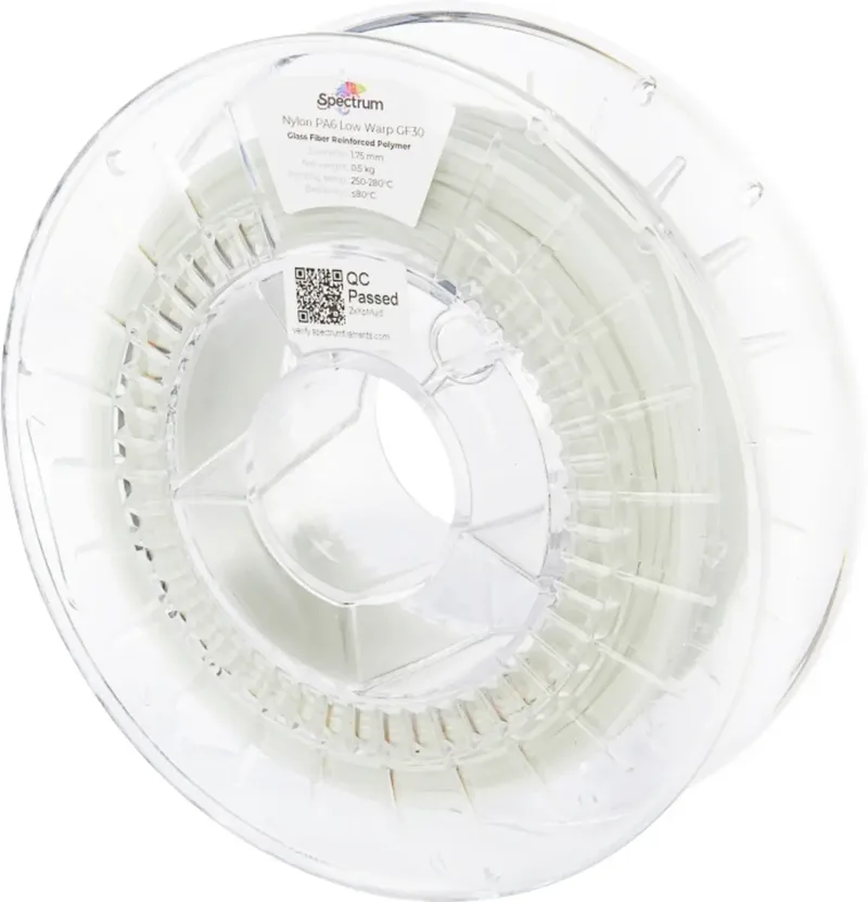 Spectrum Filaments 80721 PA6 Low Warp GF30 Filament PA6-GF Glasfaserverstärkt, hitzebeständig, chemisch beständig, Matt 1.75 mm 500 g Natural 1 St. von Spectrum Filaments – Produktfoto