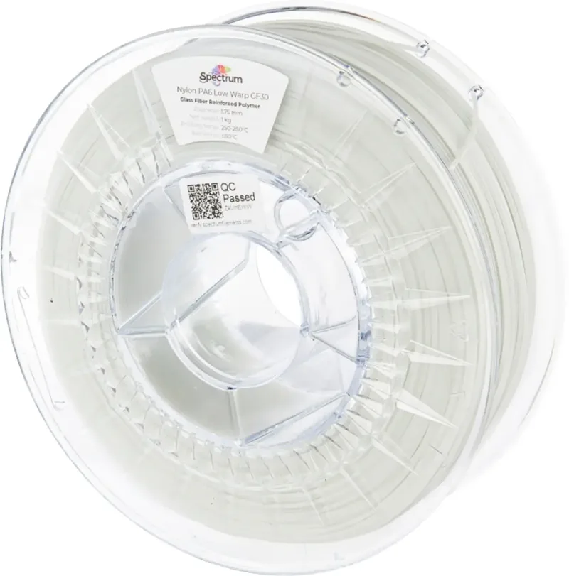 Spectrum Filaments 80722 PA6 Low Warp GF30 Filament PA6-GF Glasfaserverstärkt, hitzebeständig, chemisch beständig, Matt 1.75 mm 1000 g Natural 1 St. von Spectrum Filaments – Produktfoto