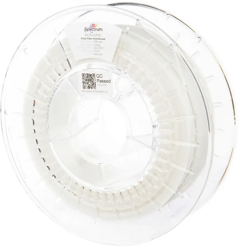 Spectrum Filaments 80728 PCTG GF10 Filament PCTG+GF Glasfaserverstärkt, hohe Steifigkeit, hohe Zugfestigkeit, chemisch beständig 1.75 mm 500 g Natural 1 St. von Spectrum Filaments – Produktfoto