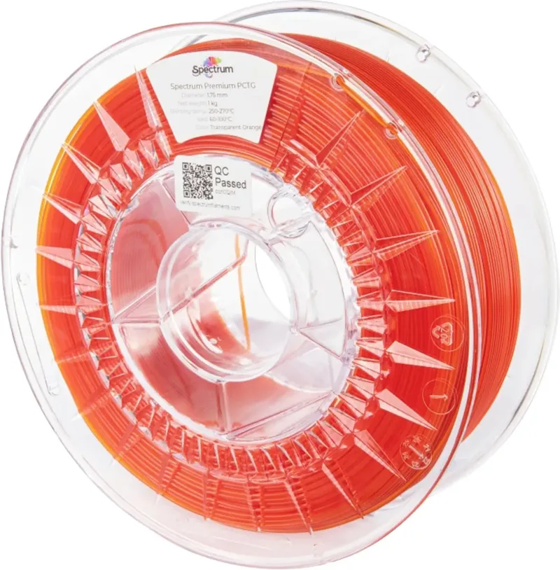 Spectrum Filaments 80736 Premium PCTG Filament PCTG chemisch beständig, geruchsarm 1.75 mm 1000 g Transparent-Orange, Orange 1 St. von Spectrum Filaments – Produktfoto