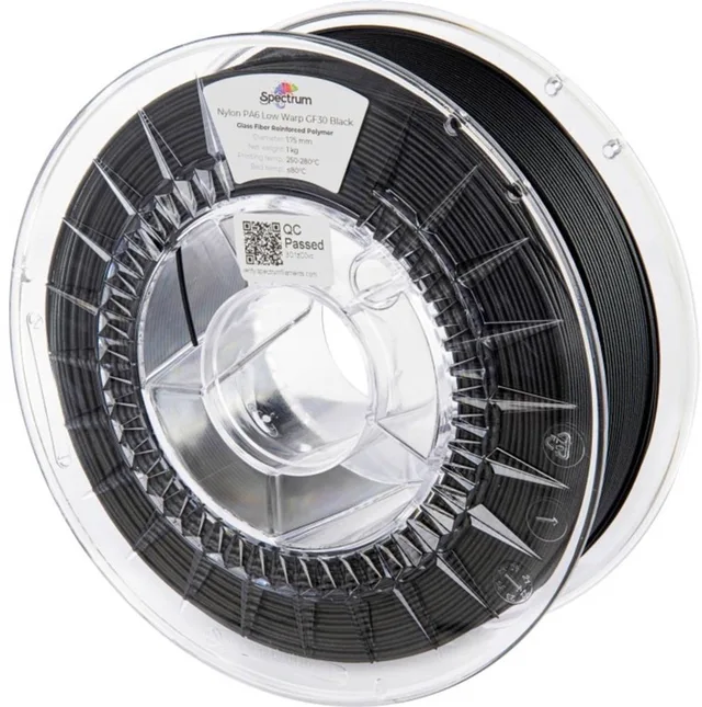 Spectrum Filaments 80741 PA6 Low Warp GF30 Filament PA6-GF Glasvezelversterkt, Hittebestendig, Chemisch bestendig, Mat