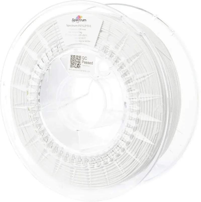 Spectrum Filaments 80743 PET-G/PTFE Filament PETG/PTFE chemisch beständig 1.75 mm 1000 g Signal White, Signalweiß (RAL 9003), Weiß 1 St. von Spectrum Filaments – Produktfoto