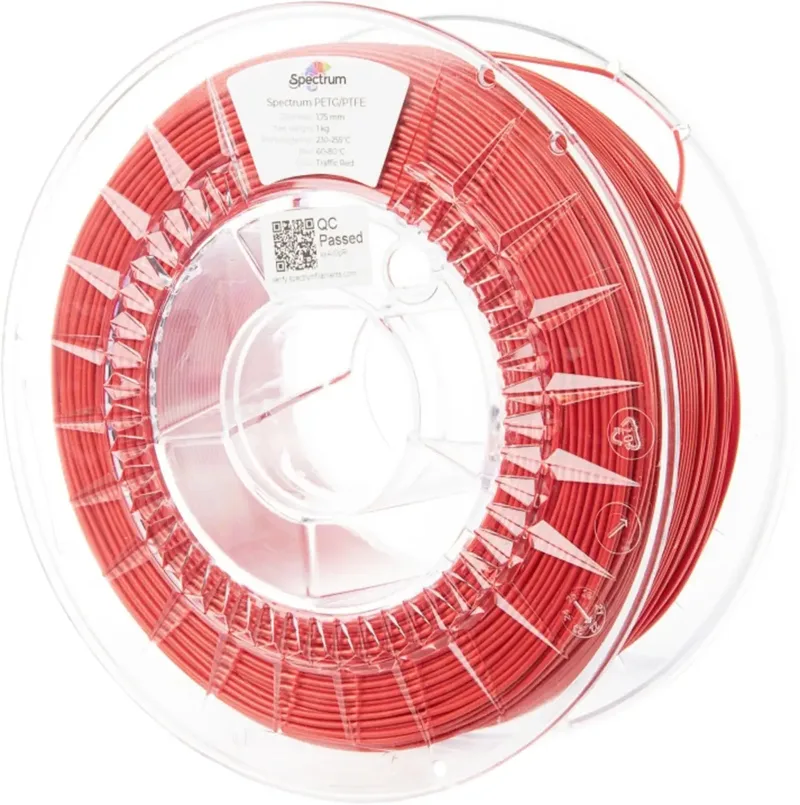Spectrum Filaments 80746 PET-G/PTFE Filament PETG/PTFE chemisch beständig 1.75 mm 1000 g Traffic Red, Rot 1 St. von Spectrum Filaments – Produktfoto