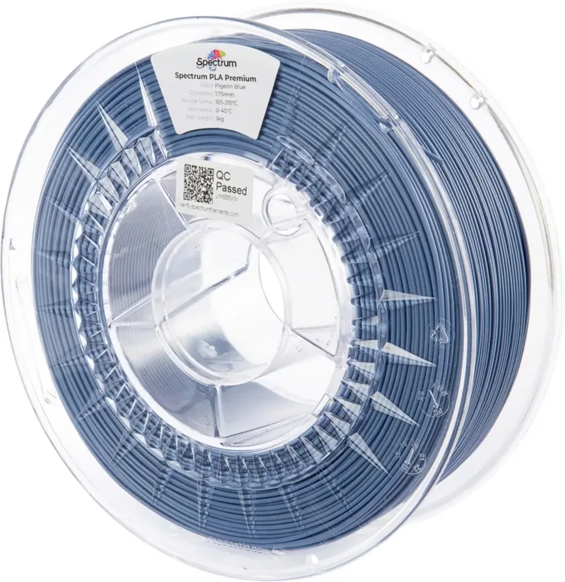 Spectrum Filaments 80837 PLA Premium Filament PLA hohe Zugfestigkeit 1.75 mm 1000 g pigeon blue, Blau 1 St. von Spectrum Filaments – Produktfoto