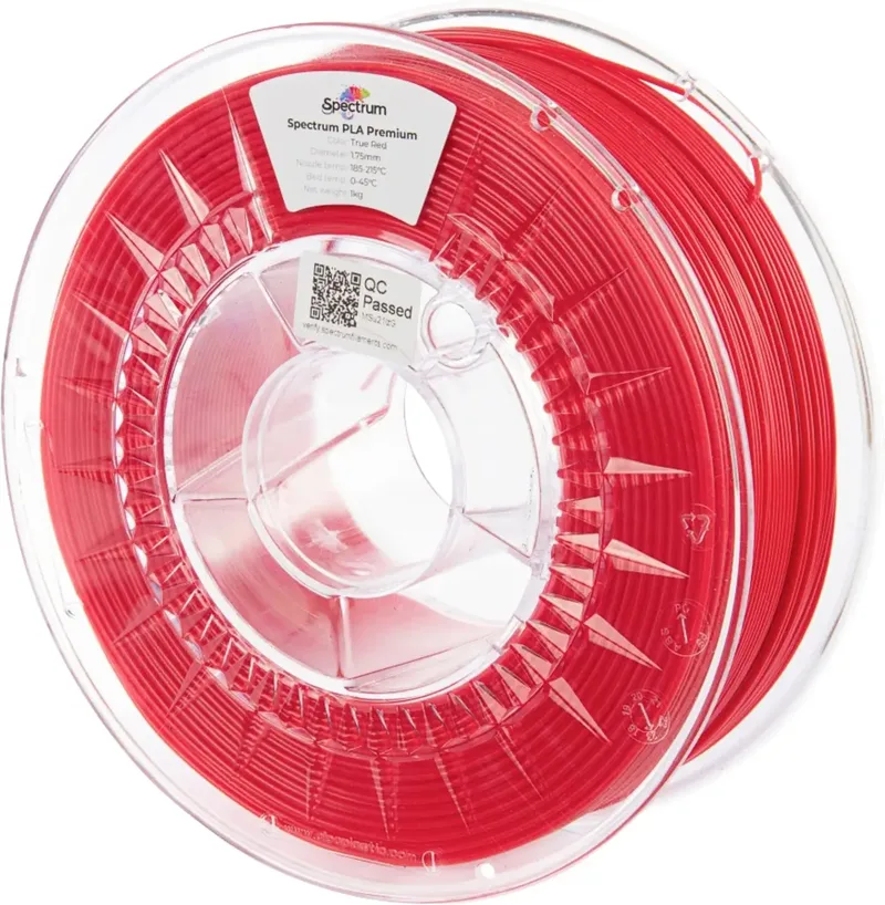 Spectrum Filaments 80843 PLA Premium Filament PLA hohe Zugfestigkeit 1.75 mm 1000 g true red, Rot 1 St. von Spectrum Filaments – Produktfoto