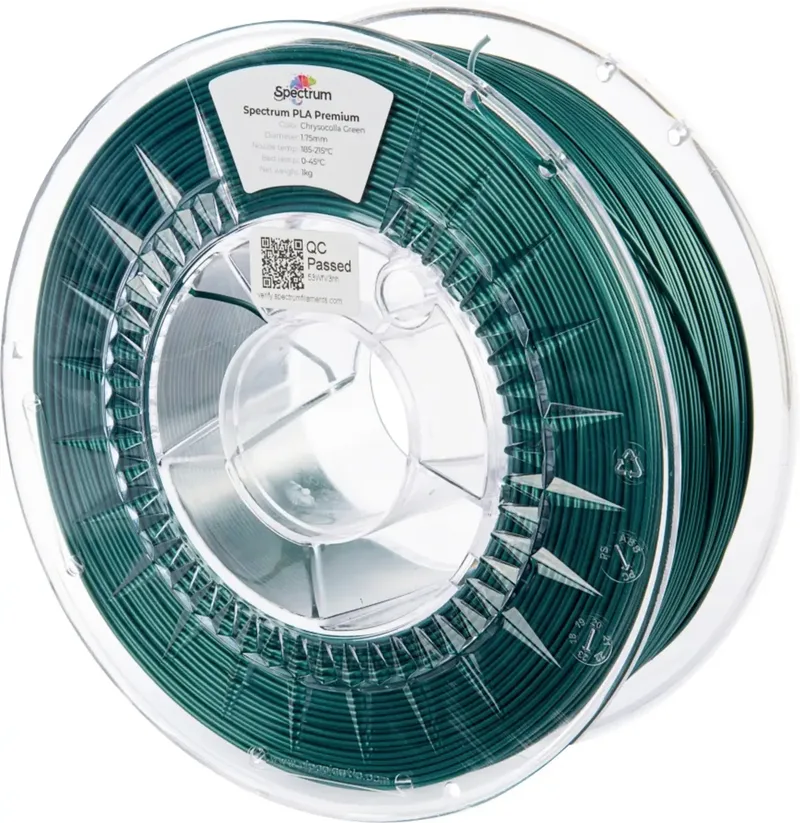 Spectrum Filaments 80846 PLA Premium Filament PLA hohe Zugfestigkeit 1.75 mm 1000 g chrysocolla green, Grün 1 St. von Spectrum Filaments – Produktfoto